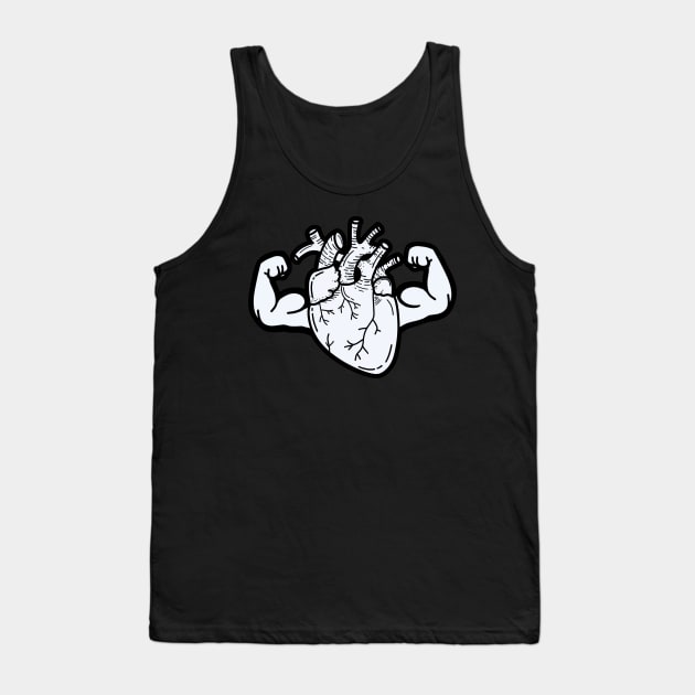 Heart with big muscles Tank Top by SusanaDesigns